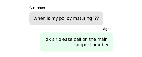 No visibility across customer conversations